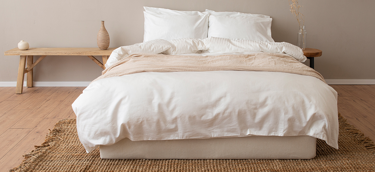 מצעים למיטה זוגית מכותנה מצרית איכותית – דגם Stripes