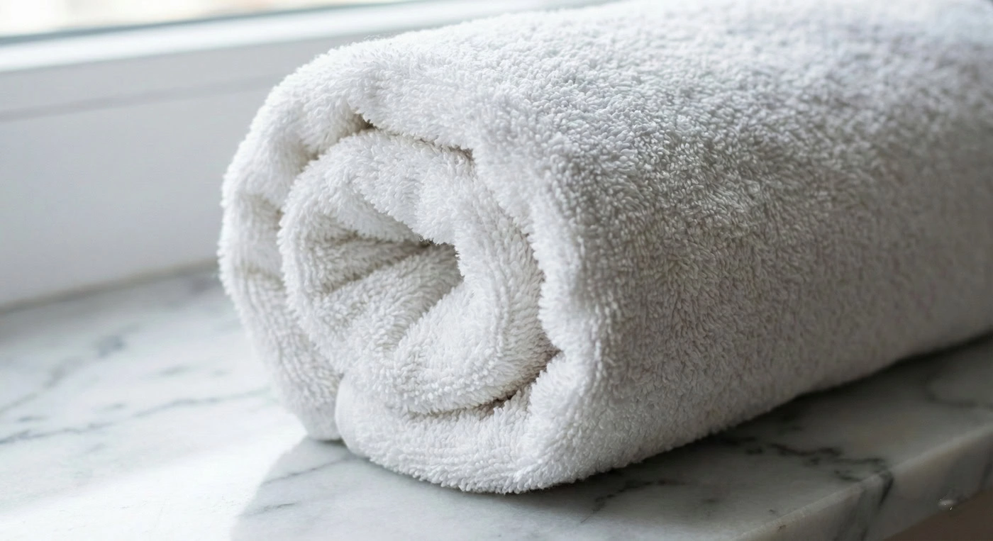 מגבת רחצה לבנה מכותנה סרוקה Alxndr - שמירה על לובן ורכות